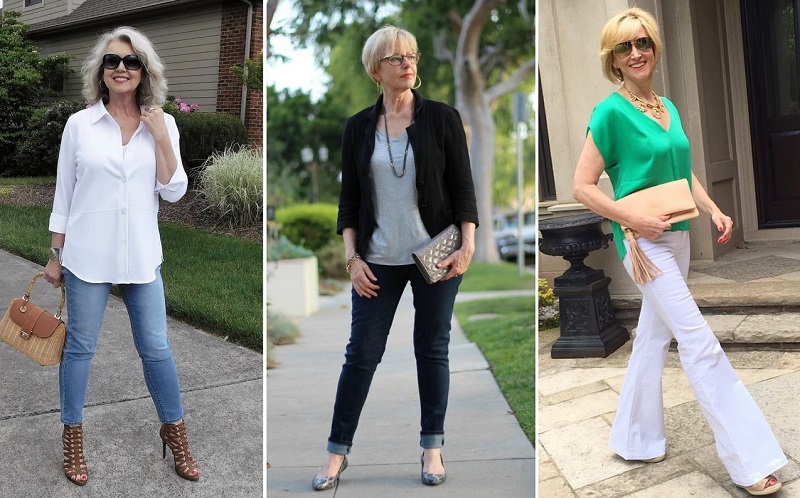 Как, какие и с чем носить джинсы женщине после 50 лет